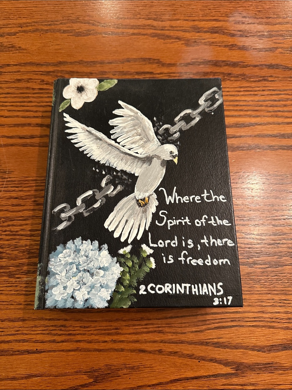 Hand-Painted Black Bible